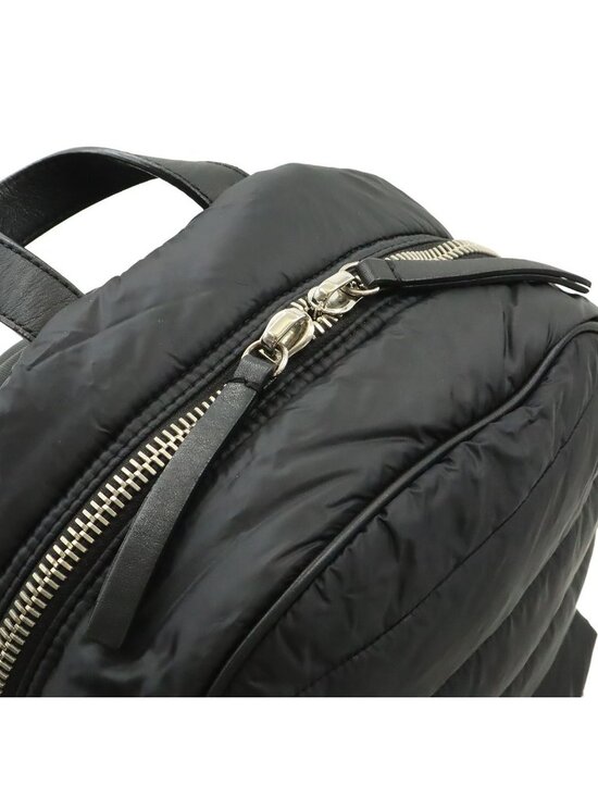 Moncler Kyria Backpack Nylon Down Leather Black Silver main image 6